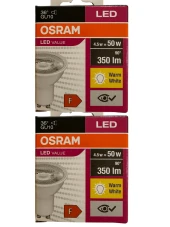 Osram 4.5W (50W) 3000K (Sarı Işık) GU10 Duylu Par16 Led Spot (2 Adet) thumbnail 1