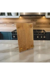 Ahşap 30x20 Cm Sebze Meyve Doğrama Ve Sunum Servis Tahtası 4 Ayaklı - 3