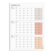 Tarihsiz Üç Aylık Duvar Takvimi Seti, Üç Aylık Duvar Planlayıcısı, 90 Günlük Takvim, 90 Günlük Plan - 70x100cm thumbnail 3