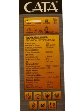Cata CT-4092 8W 3200K (Günışığı) E14 Duylu Led Ampul (8 Adet) - 3