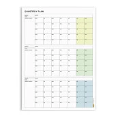 Tarihsiz Üç Aylık Duvar Takvimi, Yeşil, Üç Aylık Duvar Planlayıcısı, 90 Günlük Takvim, 90 Günlük Plan, 35x50cm - 5