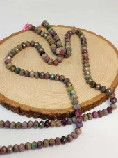 Anyolit (Rubizoit- Rubyzoisit) Taşı Rondela Faset Kesim 5.5*7mm dizi (45824) thumbnail 3