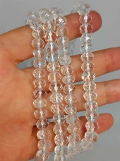 Kristal Kuvars Taşı Rondela Faset Kesim 5.5*7mm dizi (45826) thumbnail 1