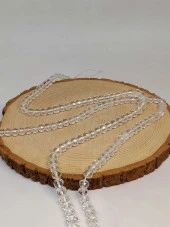 Kristal Kuvars Taşı Rondela Faset Kesim 5.5*7mm dizi (45826) thumbnail 3