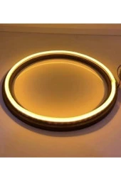 OVAL 6*9 Neon Ledli Kasnak Amber Turuncu  (1 çift) - 2