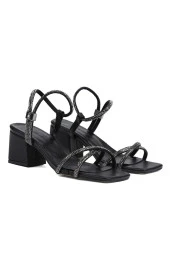 ® | PC-52286-Siyah Taşlı Kadın Topuklu Ayakkabı thumbnail 2