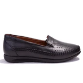 Polaris 103625 5 Nokta Ortopedik Günlük Siyah Kadın Deri Ayakkabı - 2