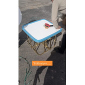 Özkan AVM Aksesuar Orta sehpa ve 4'lü Servis Sehpası Beyaz Renk - 2
