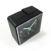 TFA Push Alarmlı Aydınlatmalı Elektronik Masa Saati Siyah - 4