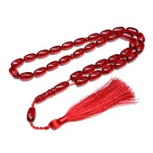 Kapsül Model İp Püsküllü 9-15mm Sıkma Ateş Kehribar Tesbih thumbnail 2