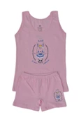 Kız Çocuk Tavşan Baskılı Atlet Boxer Takım 8542 BGL-ST03481 - 1