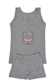 Kız Çocuk Tavşan Baskılı Atlet Boxer Takım 8542 BGL-ST03481 - 2