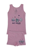 Kız Çocuk Best Baskılı Atlet Boxer Takım 8539 BGL-ST03483 - 1