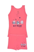 Kız Çocuk Best Baskılı Atlet Boxer Takım 8539 BGL-ST03483 - 3