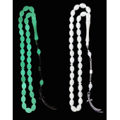 Kedi Gözü Tesbih,Karanlıkta Parlayan Gece Yanan Fosforlu Tespih,metal Püskül Zülfikar Kılıç Modeli - 1