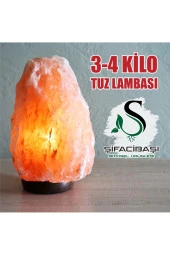 ŞİFACIBAŞI Himalaya Tuz Lambası 3 4 Kilo Kablo+Ampul Seti - 1