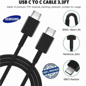Samsung Galaxy Note 10+ Plus 25W ve 45W Ep-dn975bba 5a Type c To Type c Hızlı Şarj ve Data Kablosu - 1