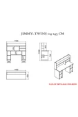 Kalender Dekor Jimmy-twins 04 145 Cm Çalışma Masası Jm01 thumbnail 4