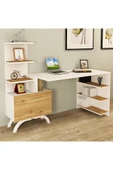 Kalender Dekor Olivia Dolaplı Bilgisyar Masası Çalışma Masası Kobe-Beyaz OLO2 thumbnail 1