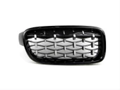Bmw 3 Uyumlu Serisi F30 2012-2018 Böbrek Diamond Panjur Piano Black- thumbnail 1