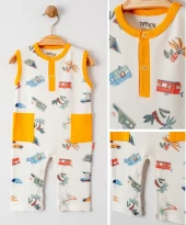 uğurböceğiçocuk Tiffany Baby Caravan Theme Bebek Atlet Tulum 12089 - 1