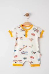 uğurböceğiçocuk Tiffany Baby Caravan Theme Yarım Kol Kısa Bebek Tulumu 12026 - 2