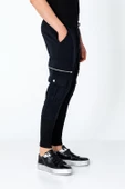 Erkek Regular Fit Çok Cepli Sade Eşofman Altı - 6