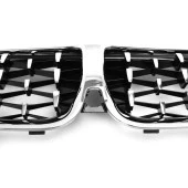 Bmw 3 Uyumlu Serisi G20 2019+ Diamond Panjur (Böbrek) - Krom Çerçeve - 2