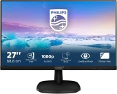 PHILIPS 273V7QJAB VLine 27" LED IPS 5ms 75hz 1920x1080 FullHD VGA HDMI DP Multimedya (VESA) Siyah Monitör thumbnail 1