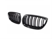 Bmw 3 Uyumlu Serisi E92 2006-2009 M3 Böbrek (Cift Cızgı Panjur) Piano Black - 4
