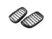 Bmw 3 Uyumlu Serisi 2002-2004 E46 Diamond Panjur (Böbrek) Piano Black Çerçeve - 3