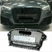 Audi A3 Uyumlu 2013-2016 Panjur Rs3 Siyah - Quatro Yazılı - 3