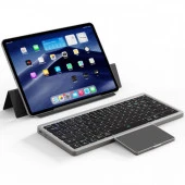 Coofbe 2in1 Telefon Tablet Laptop Bluetooth Kablosuz Klavye Touchpad Ve Stand Şarjlı Bluetooth Klavye - 1