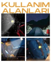 3 Adet LED Mini Anahtarlık Fener Şarjlı Kamp Balıkçı Tamirci Için Çalışma Feneri Çok Fonksiyonlu Taşınabilir - 8