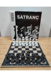 WOGA SATRANÇ AHŞAP TABLA SİYAH BEYAZ - 3