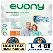 Evony Belbantlı Hasta Bezi L-Large Beden 120 Adet - 1