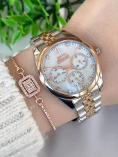 Slazenger İç Fonksiyonları Aktif Zirkon Taşlı 30 Mt Suya Dayanıklı Kadın Kol Saati BSL.09.1990.4.01 thumbnail 1