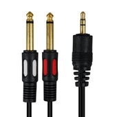 Powermaster PM-4284 3.5 Mm Stereo Erkek/2X6.3Mm Mono Erkek 1.5 Metre Kablo - 4