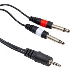 Powermaster PM-4284 3.5 Mm Stereo Erkek/2X6.3Mm Mono Erkek 1.5 Metre Kablo - 2
