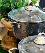 Brioni Copper 7 Parça Tencere Seti - Platin thumbnail 8