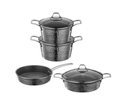 Brioni Copper 7 Parça Tencere Seti - Platin thumbnail 9