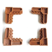 Mavitrend 17x25 mm Sineklik Köşe Takozu 10 Adet kahverengi Renkli - 1