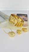 Gold Bottega Çelik Takı Seti Sns500815 - 1