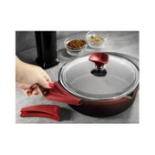 Aryıldız Flipper Döküm Kırmızı Siyah 9 Parça Tencere Takımı thumbnail 2