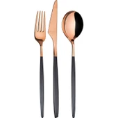 Aryıldız Studio Prestige Pvd Bronz Siyah 24 Parça Çatal Kaşık Bıçak Takımı - 1