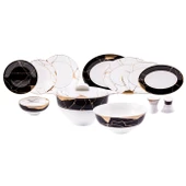 Jumbo Marble Bone 61 Parça 12 Kişilik Yemek Takımı thumbnail 2