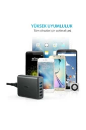 Powerport 5 Speed 63w Quickcharge 3.0 Seyahat Hızlı Şarj Cihazı - 4