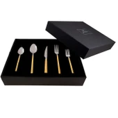 Jumbo 5300 Mat Altın 12 Kişilik 60 Parça Çatal Kaşık Bıçak Takımı thumbnail 3