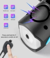 Xbyc 6163 Usb Şarjlı 250 Lümen 140 Db Yüksek Sesli Bisiklet Ön Farı Ve Korna Yeşil thumbnail 3