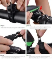 Xbyc 6163 Usb Şarjlı 250 Lümen 140 Db Yüksek Sesli Bisiklet Ön Farı Ve Korna Siyah thumbnail 2